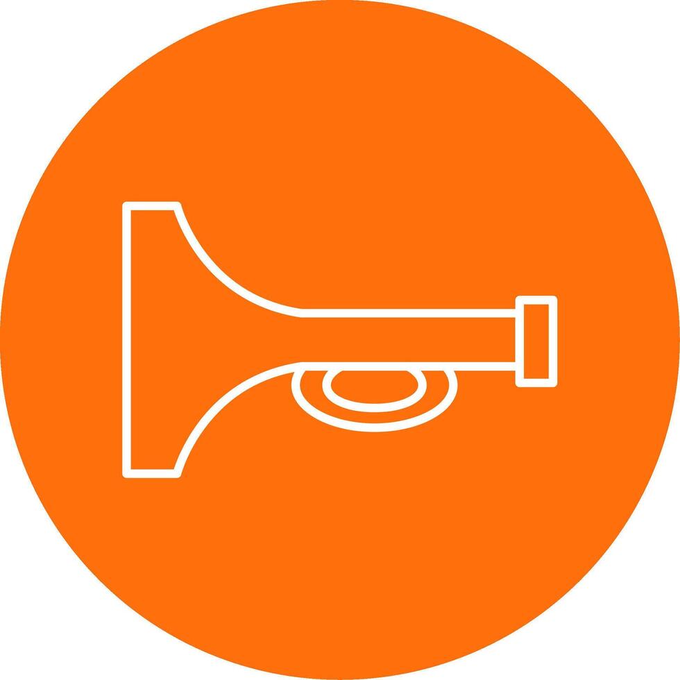 Horn Line Circle color Icon vector