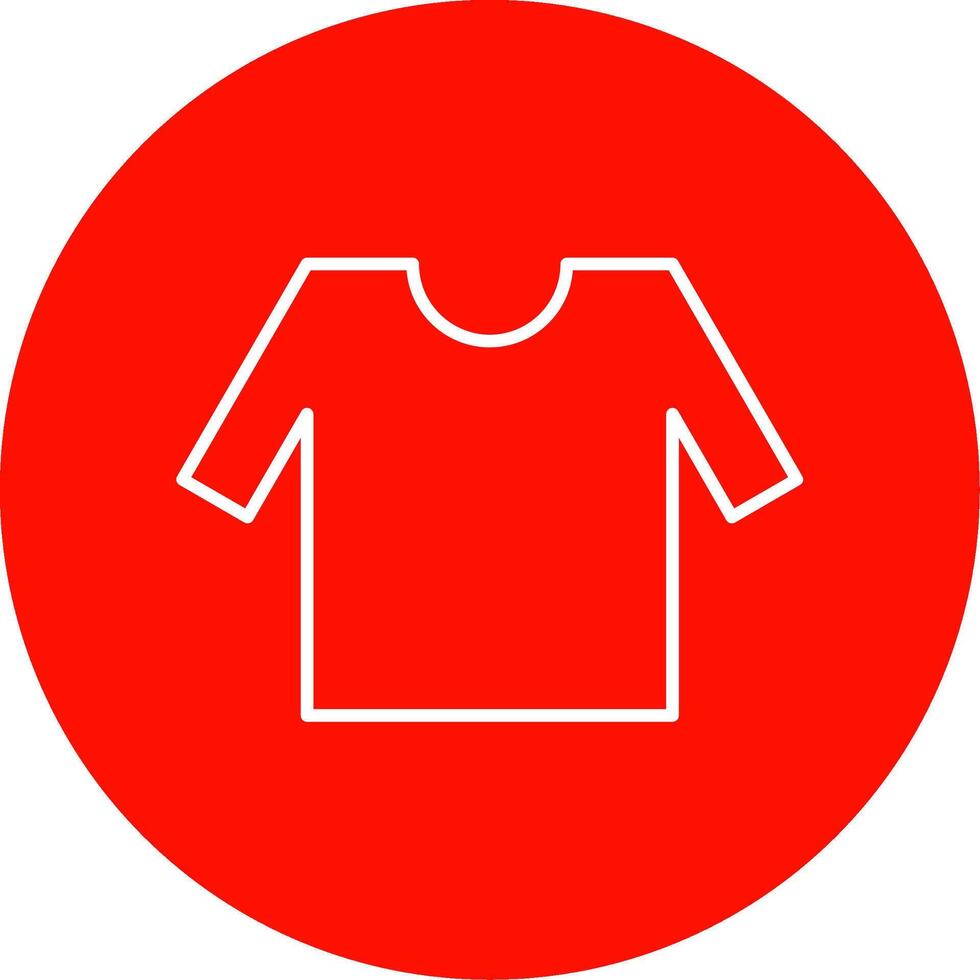 Shirt Line Circle color Icon vector