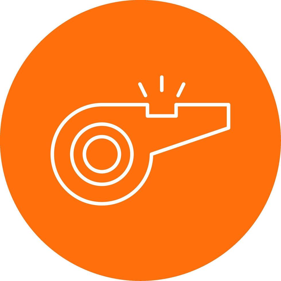Whistle Line Circle color Icon vector