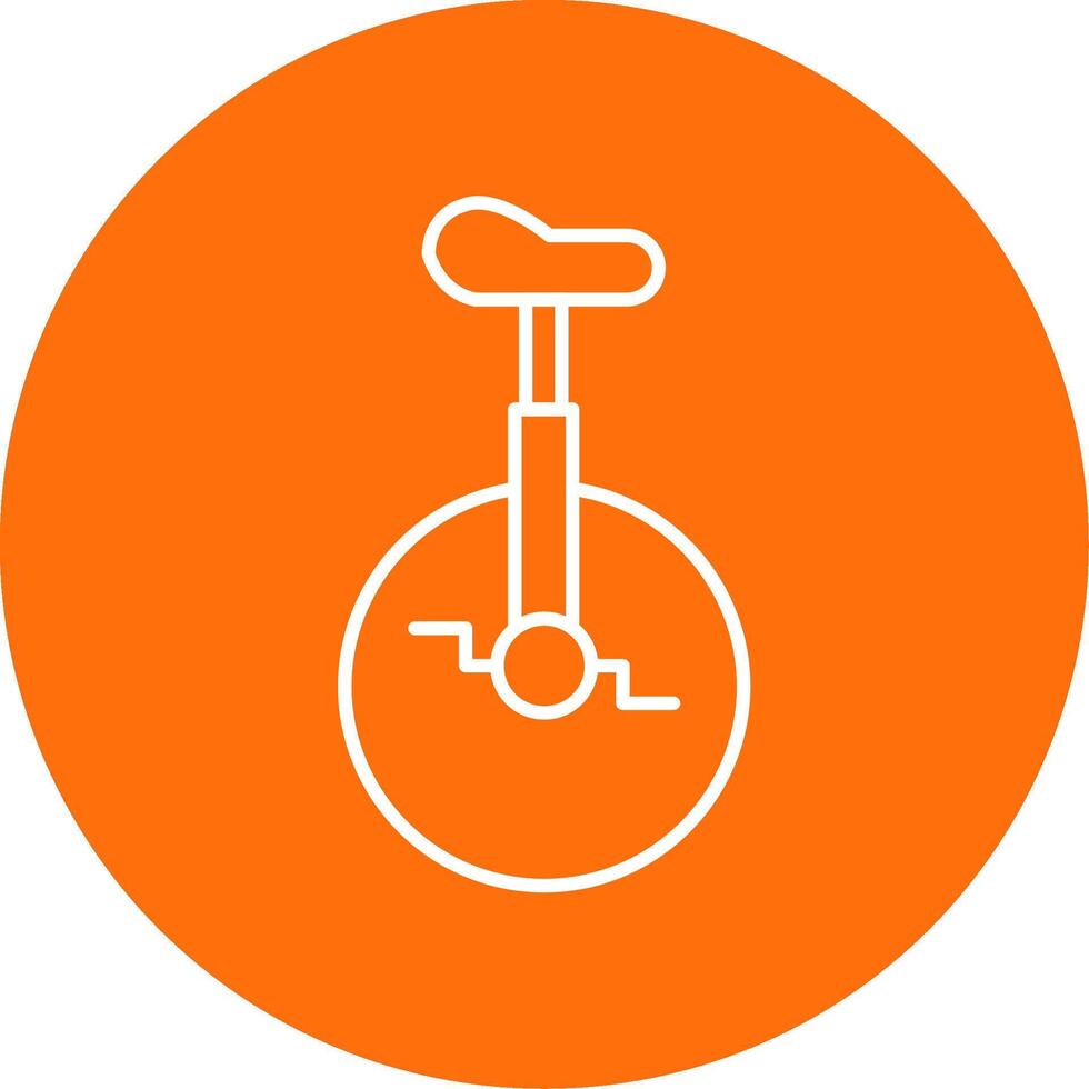Monocycle Line Circle color Icon vector