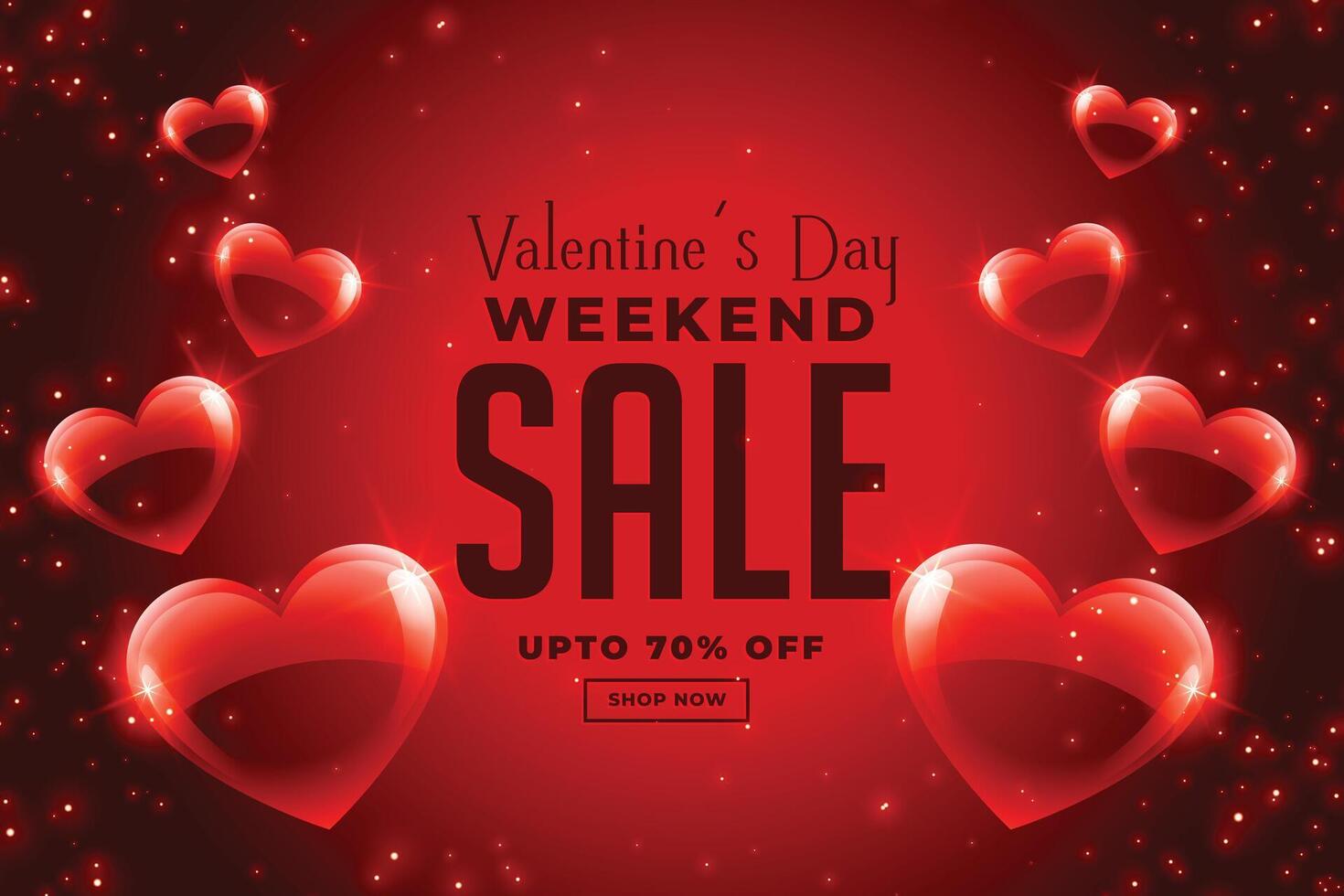 happy valentines day beautiful sale background design vector