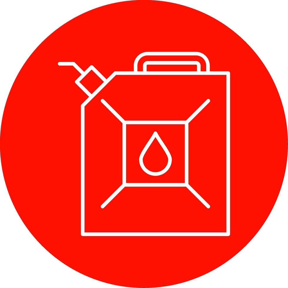 Gas Can Line Circle color Icon vector