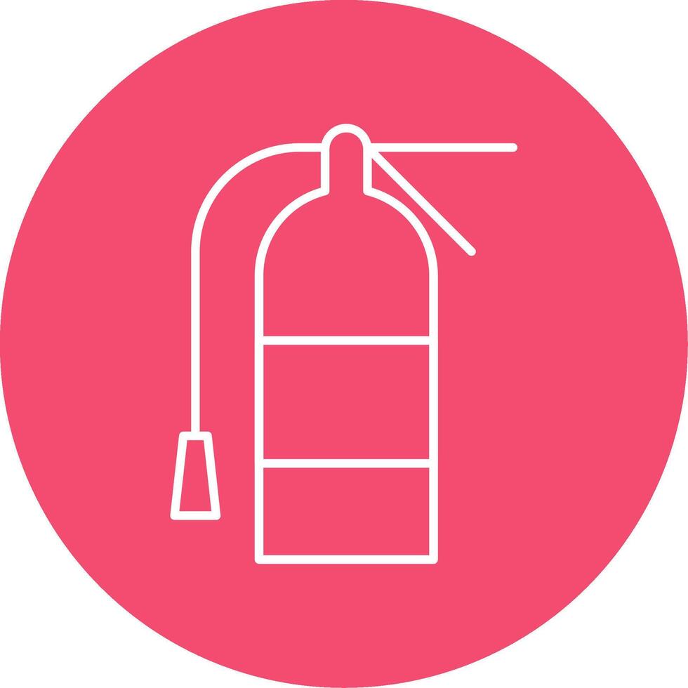 Extinguisher Line Circle color Icon vector