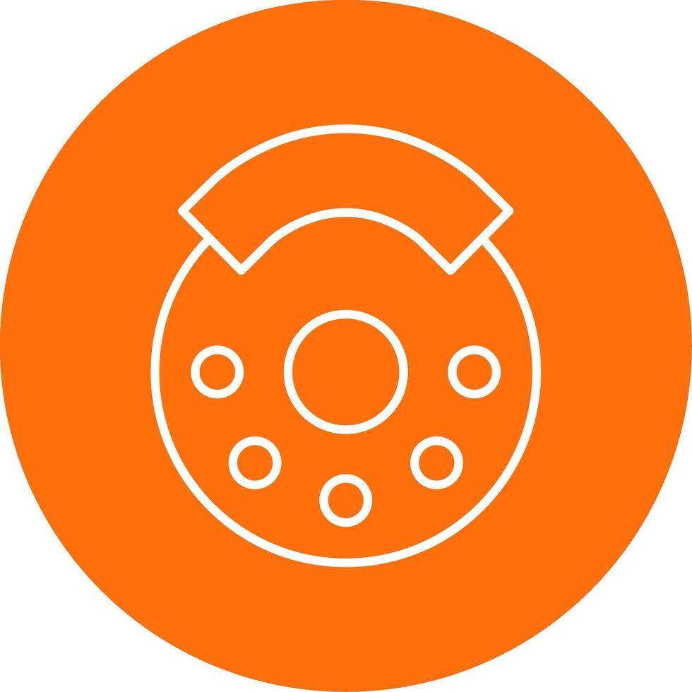 Break Line Circle color Icon vector