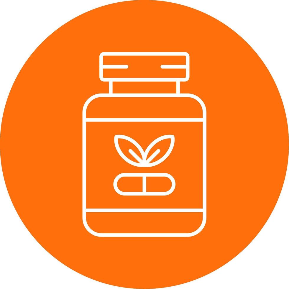 Supplements Line Circle color Icon vector