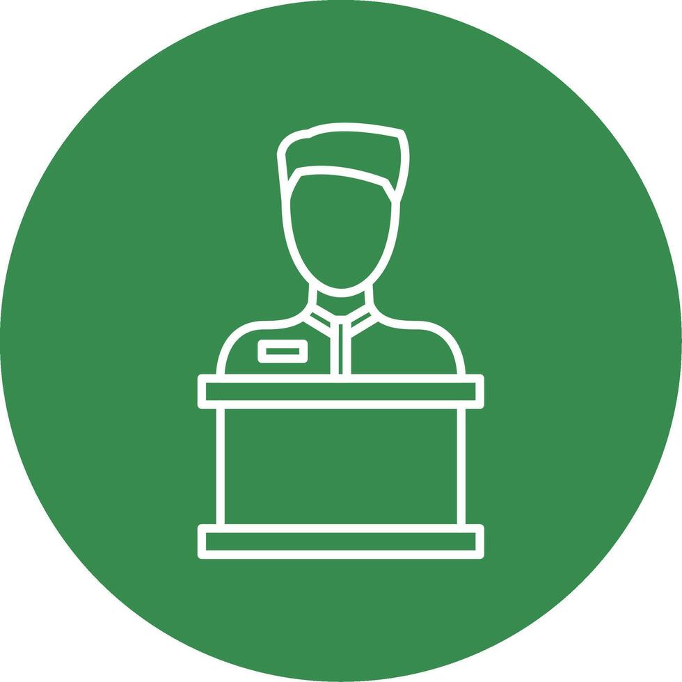 Reception Line Circle color Icon vector