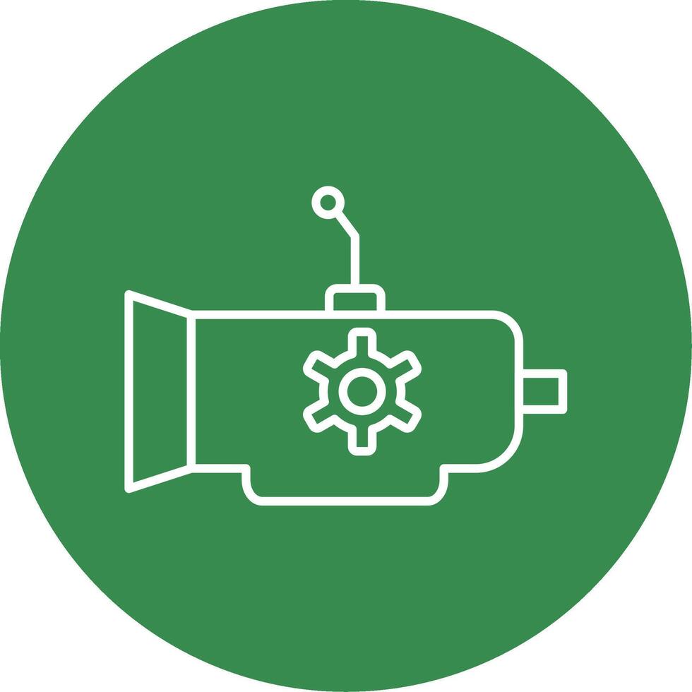 Gearbox Line Circle color Icon vector