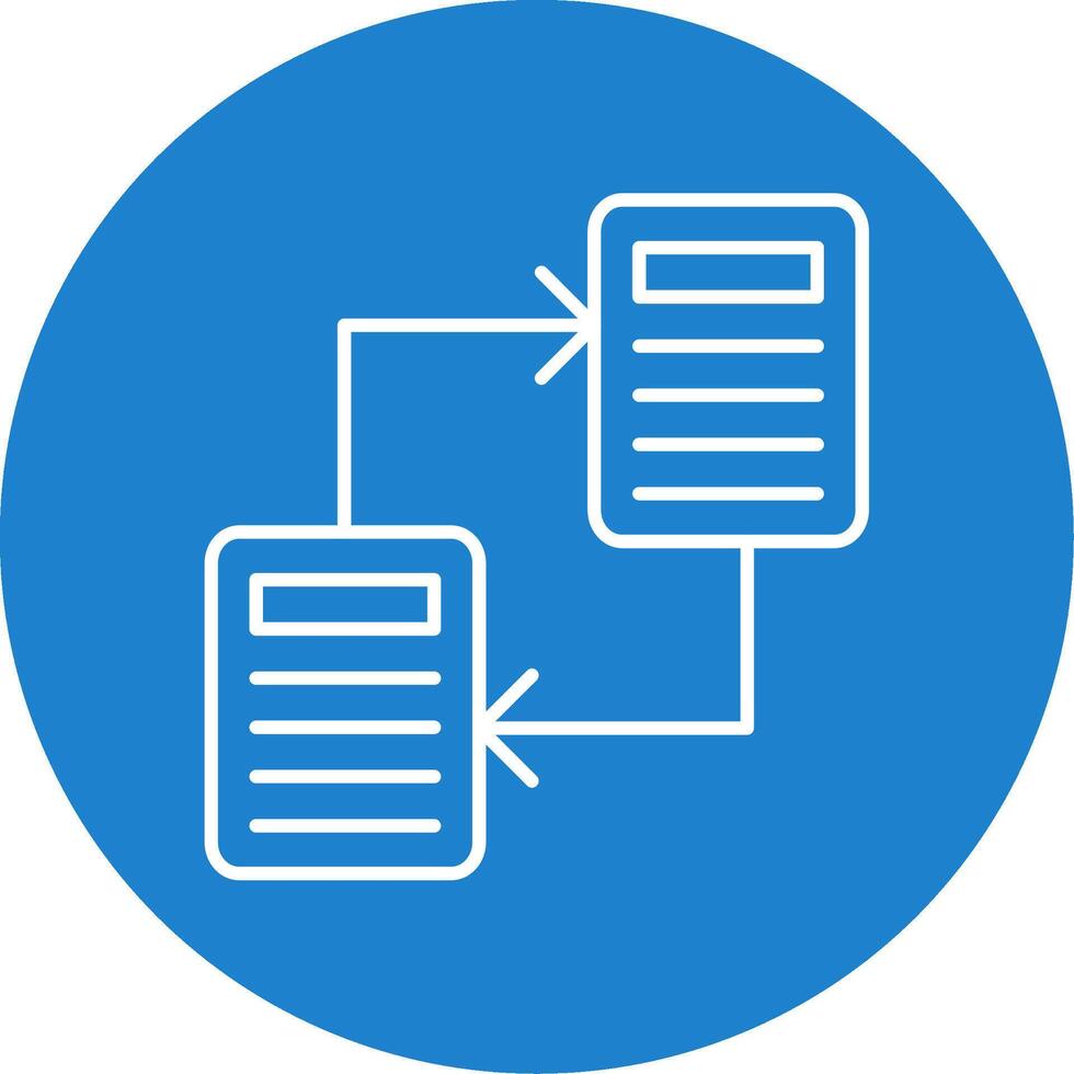 File Sharing Line Circle color Icon vector