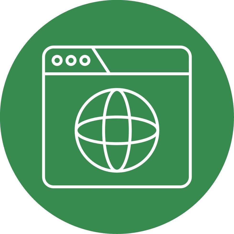 Website Line Circle color Icon vector