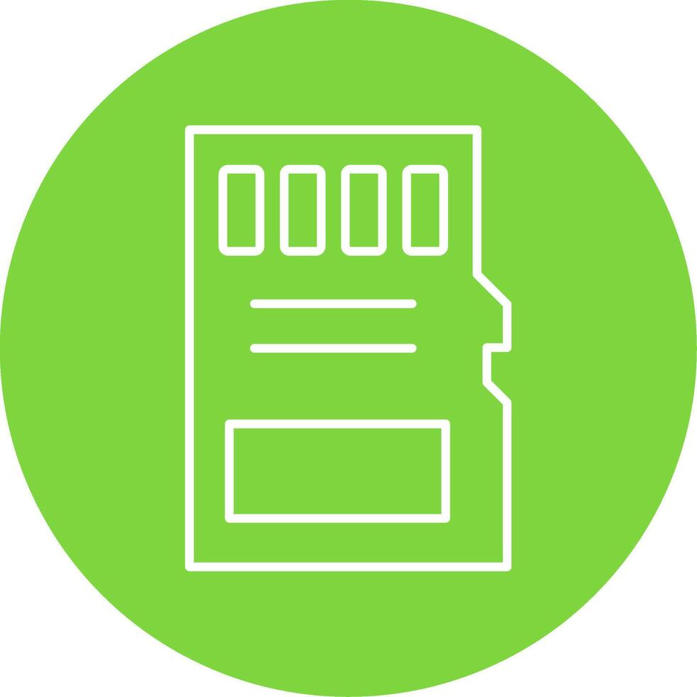 Sd Card Line Circle color Icon vector