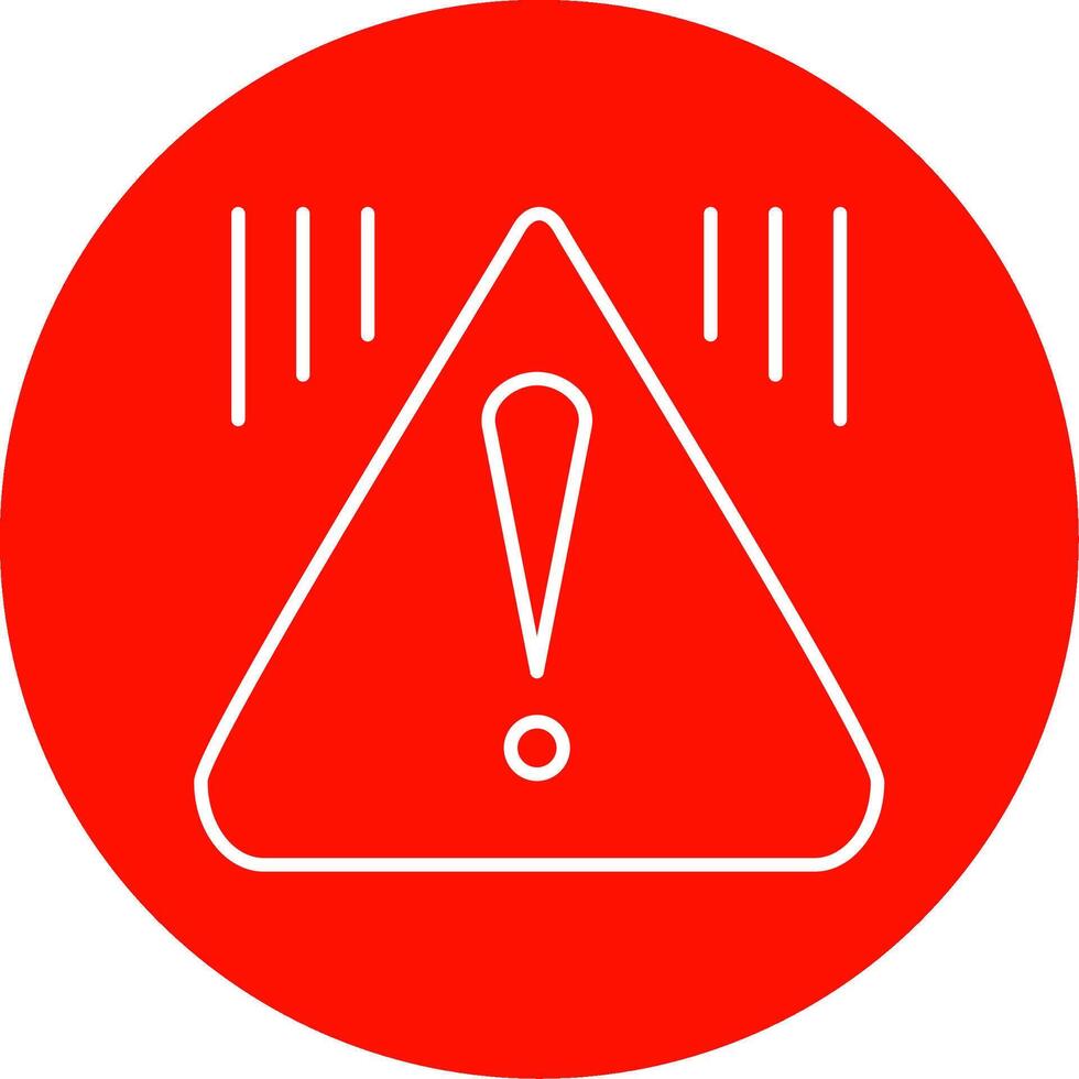 Warning Line Circle color Icon vector