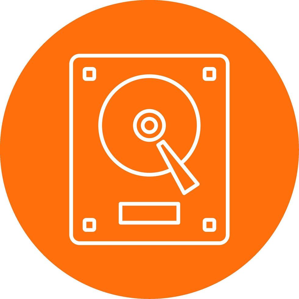 Hard Drive Line Circle color Icon vector