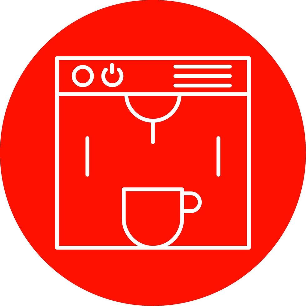 Coffe Maker Line Circle color Icon vector