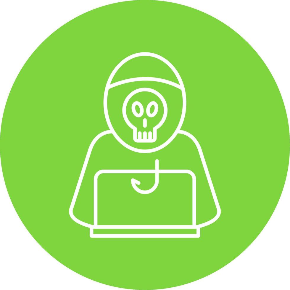 Data Phishing Line Circle color Icon vector