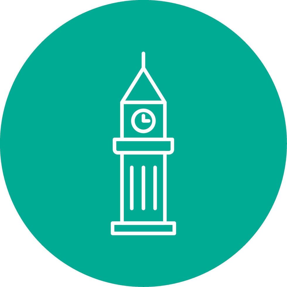 Tower Line Circle color Icon vector