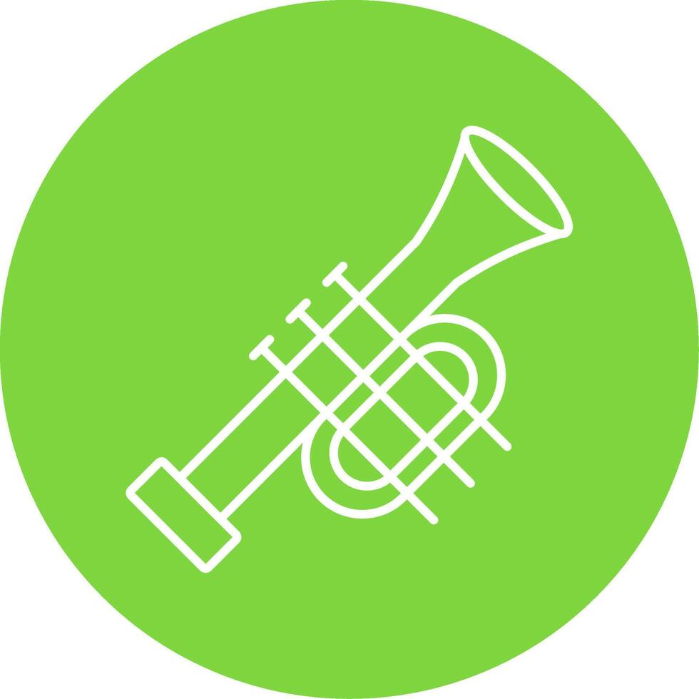 Trumpet Line Circle color Icon vector