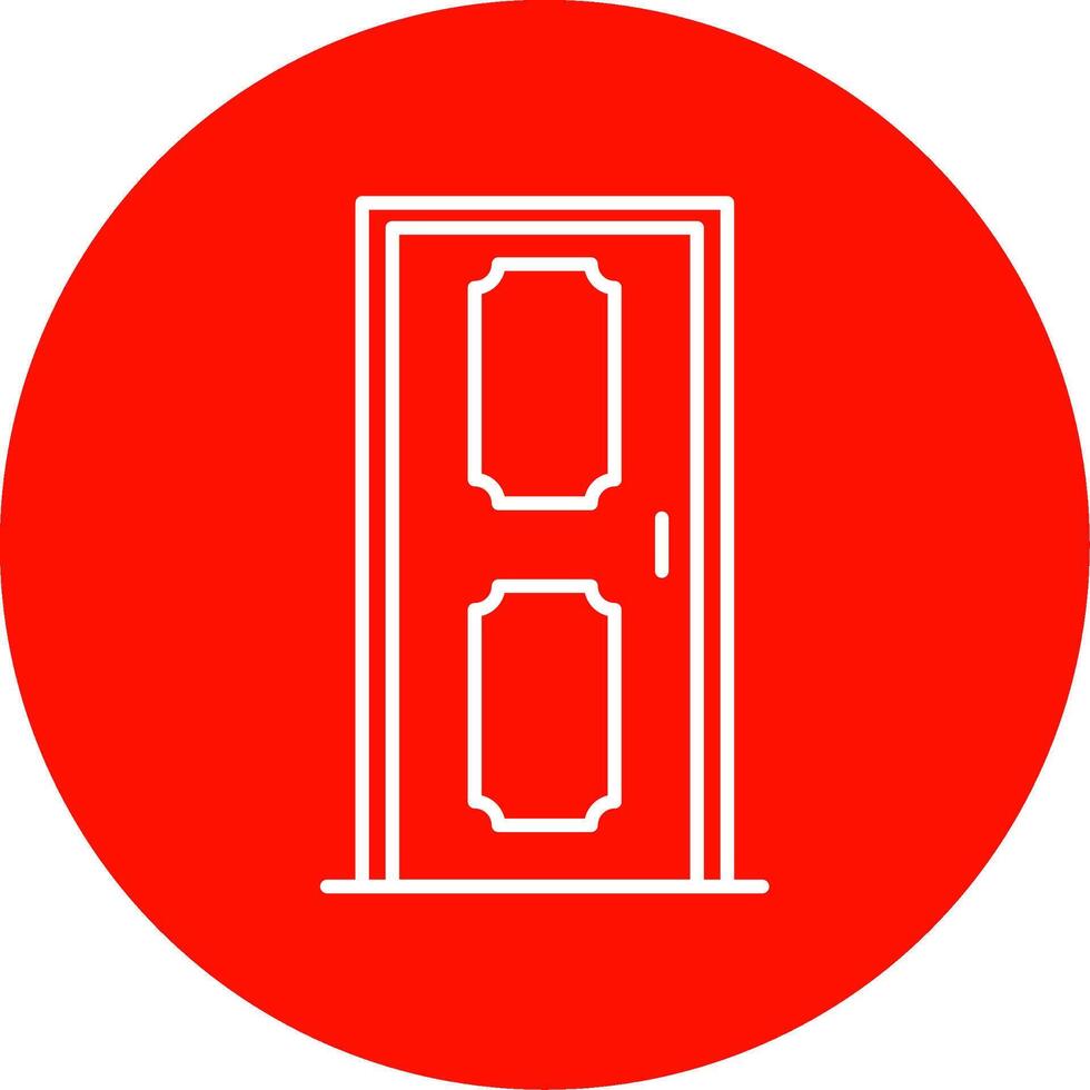 Door Line Circle color Icon vector