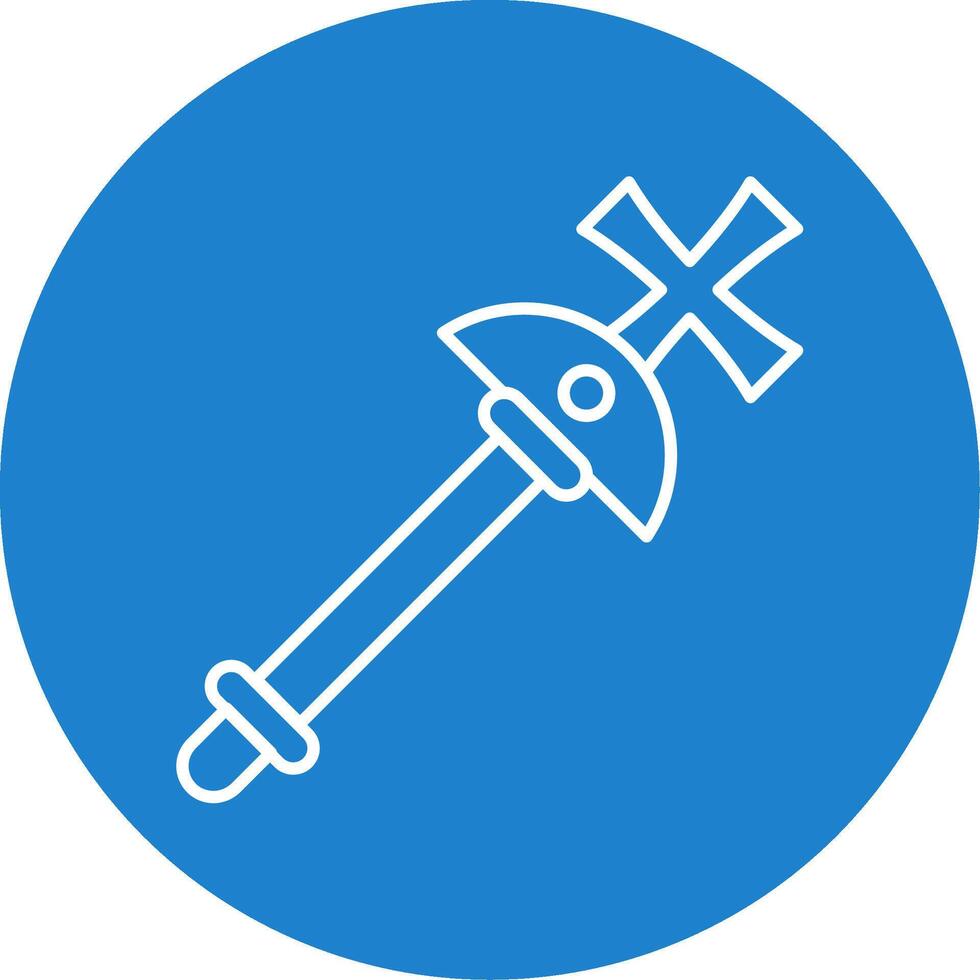 Scepter Line Circle color Icon vector