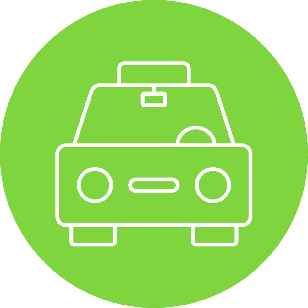 Taxi Line Circle color Icon vector