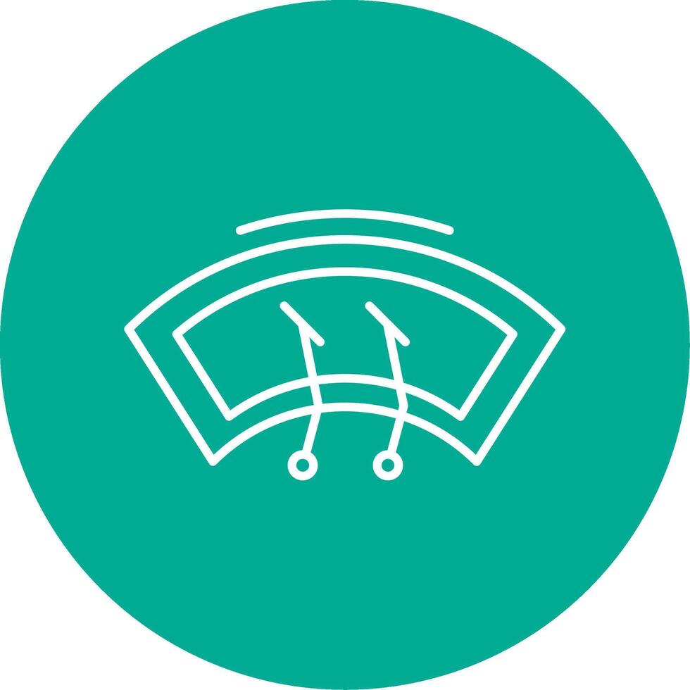 Wiper Line Circle color Icon vector