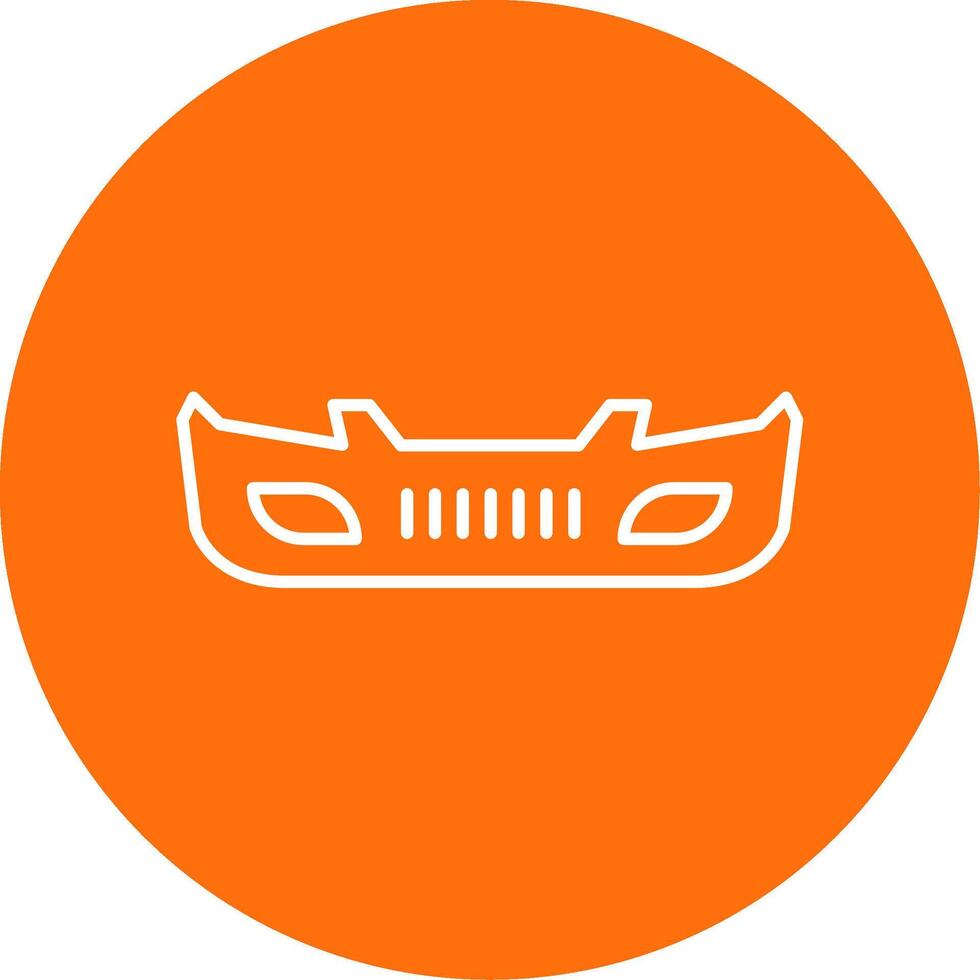 Bumper Line Circle color Icon vector