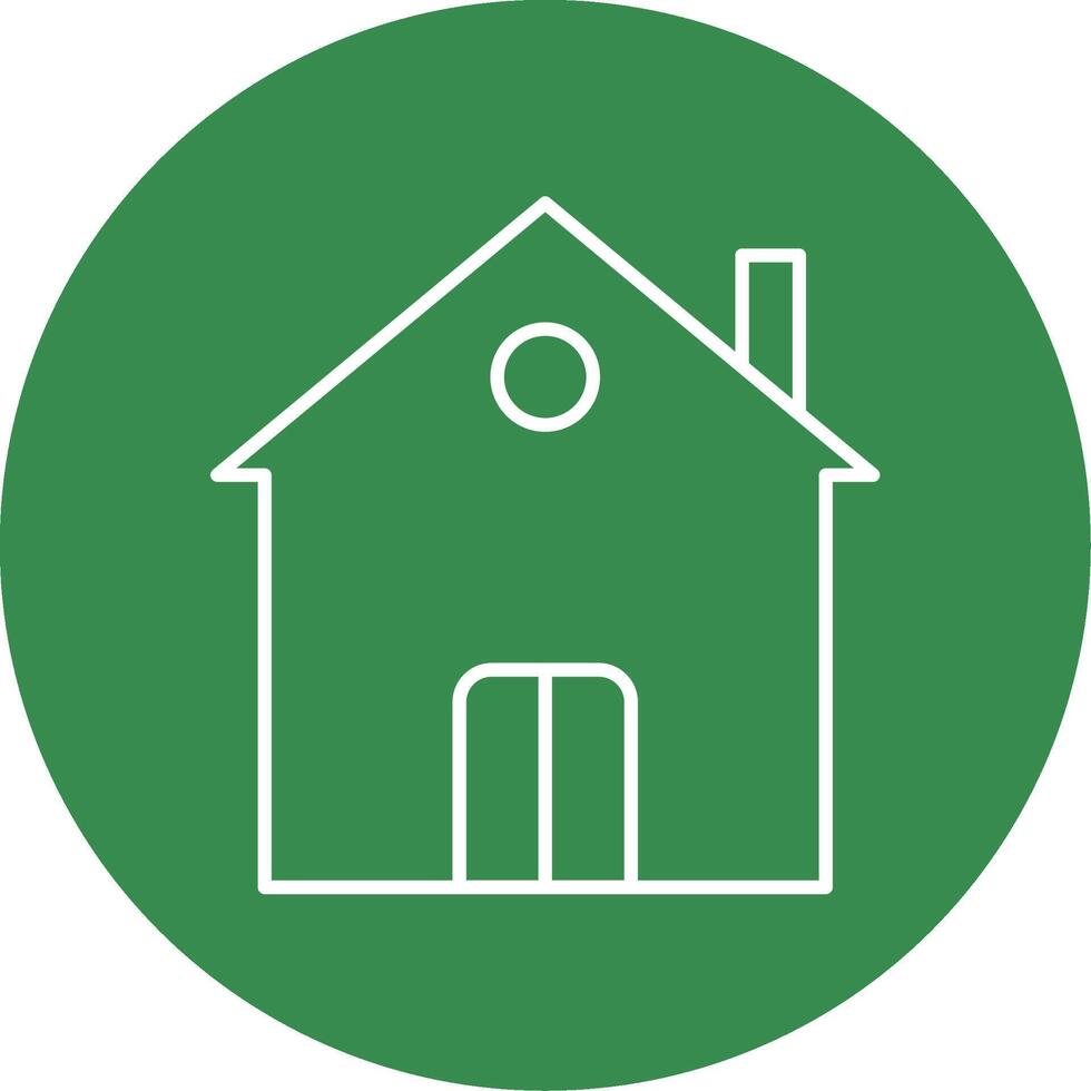 Residence Line Circle color Icon vector