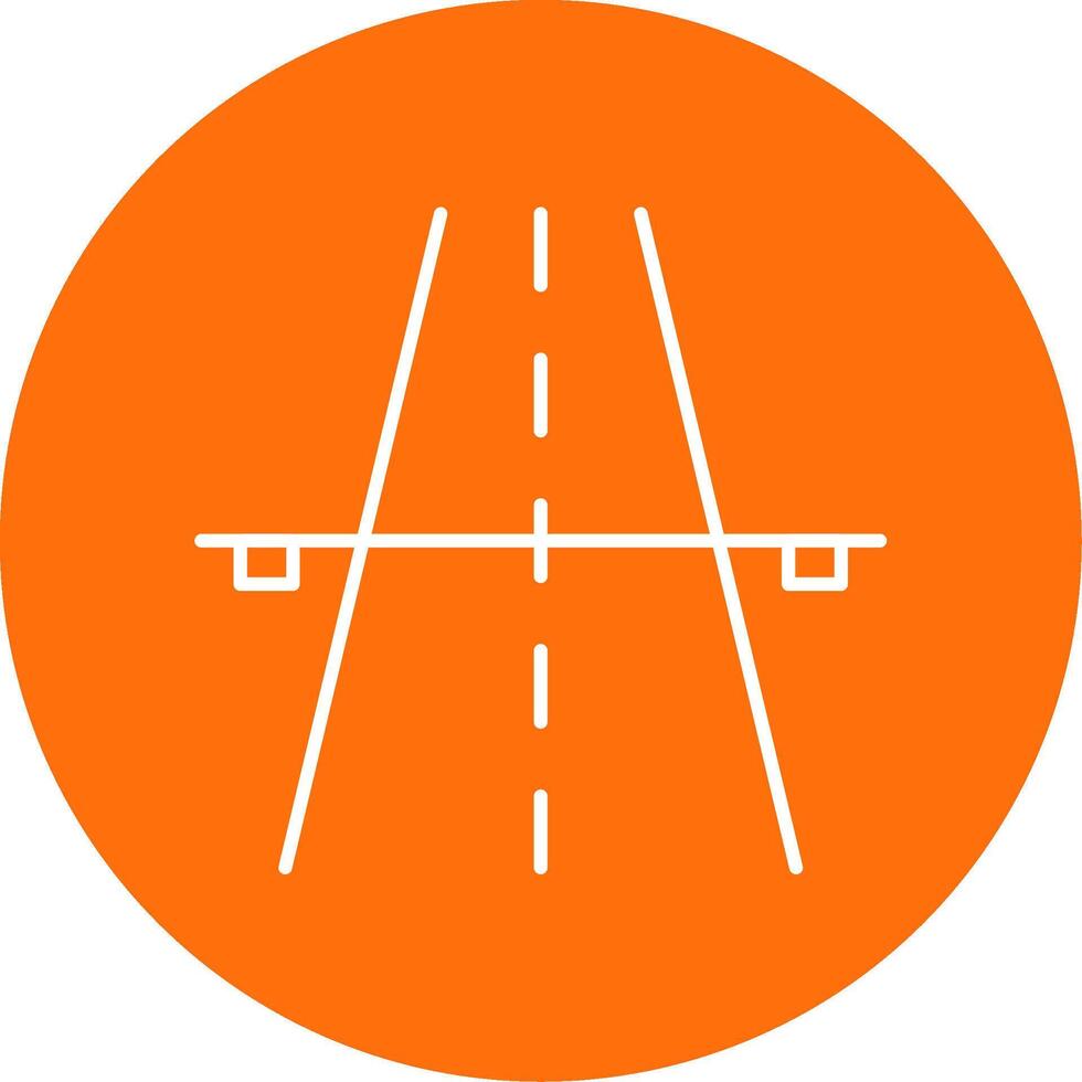 Highway Line Circle color Icon vector