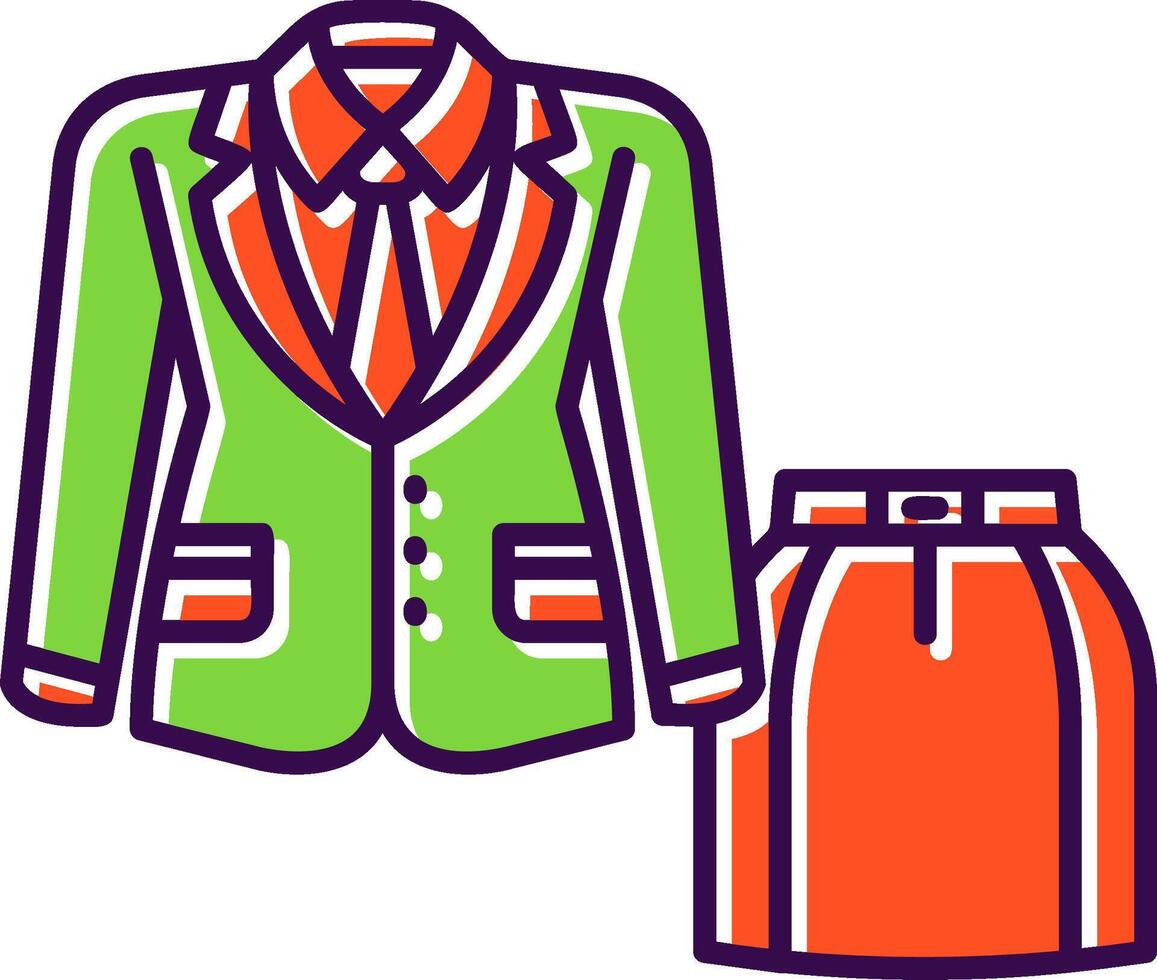 Women suit Filled Icon vector