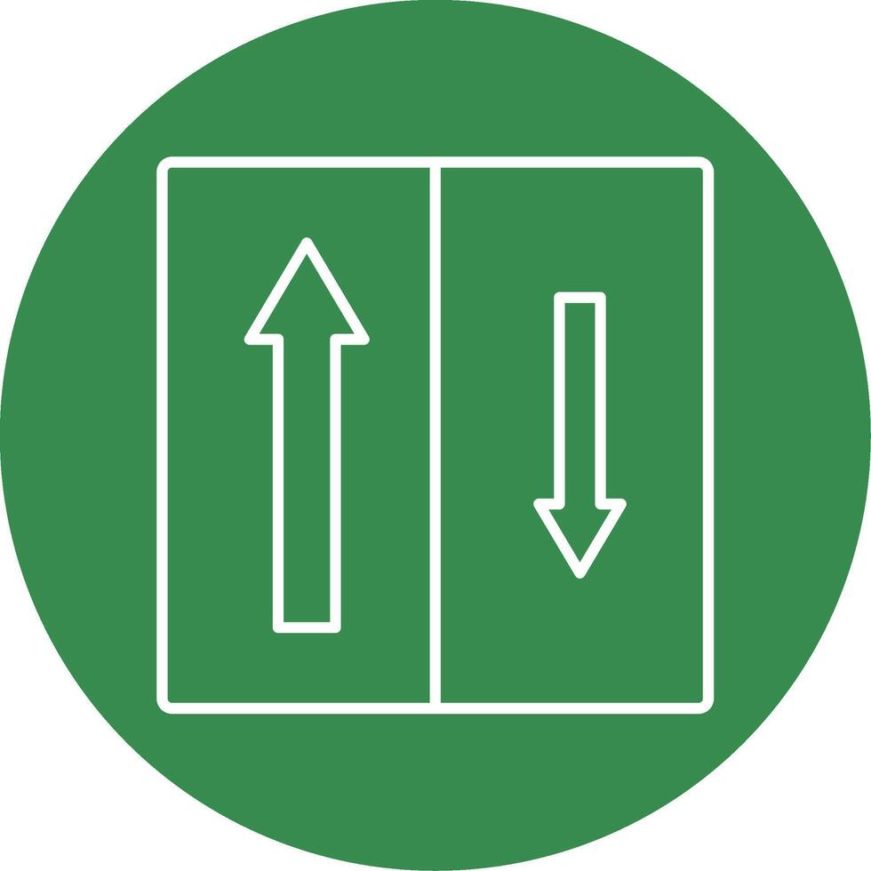 Priority Oncomming Line Circle color Icon vector