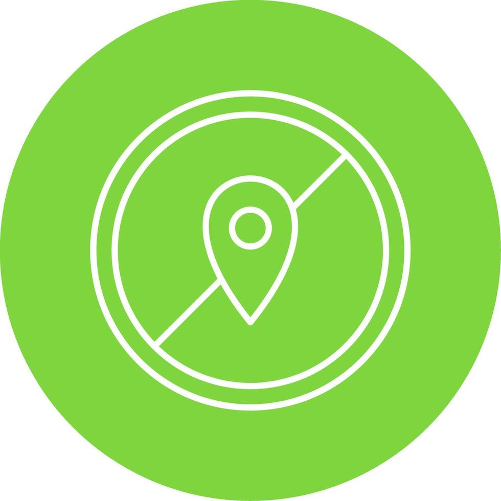 Avoid Line Circle color Icon vector