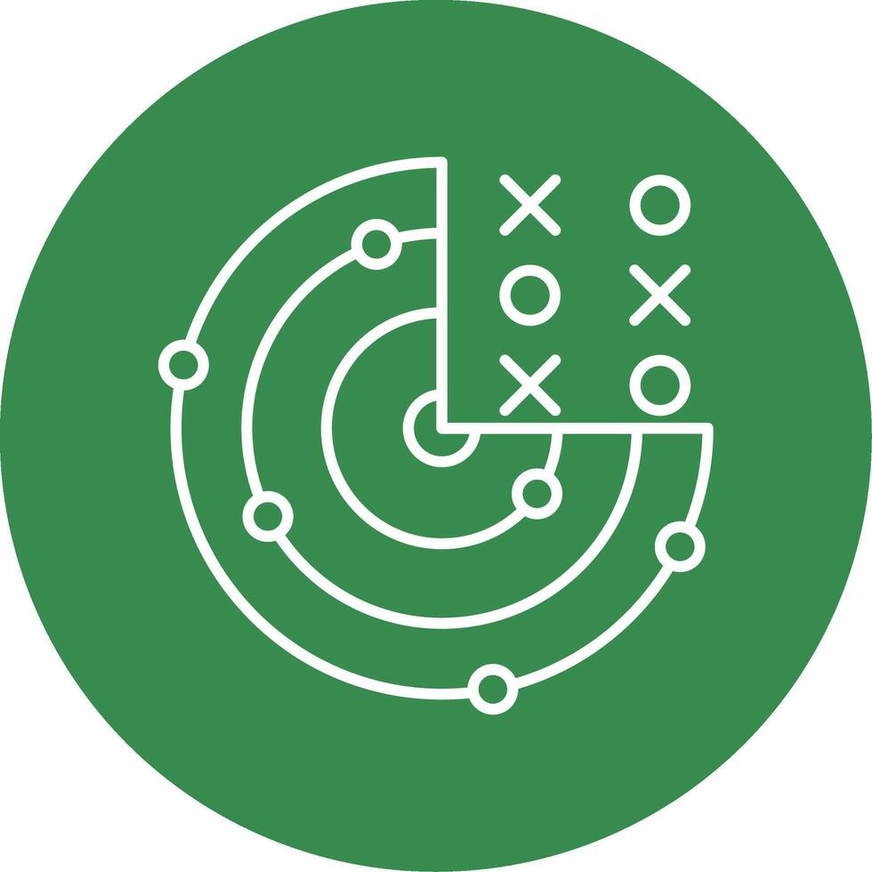 Radar Line Circle color Icon vector