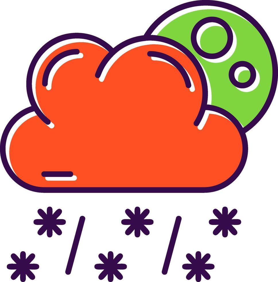 Snow Filled Icon vector