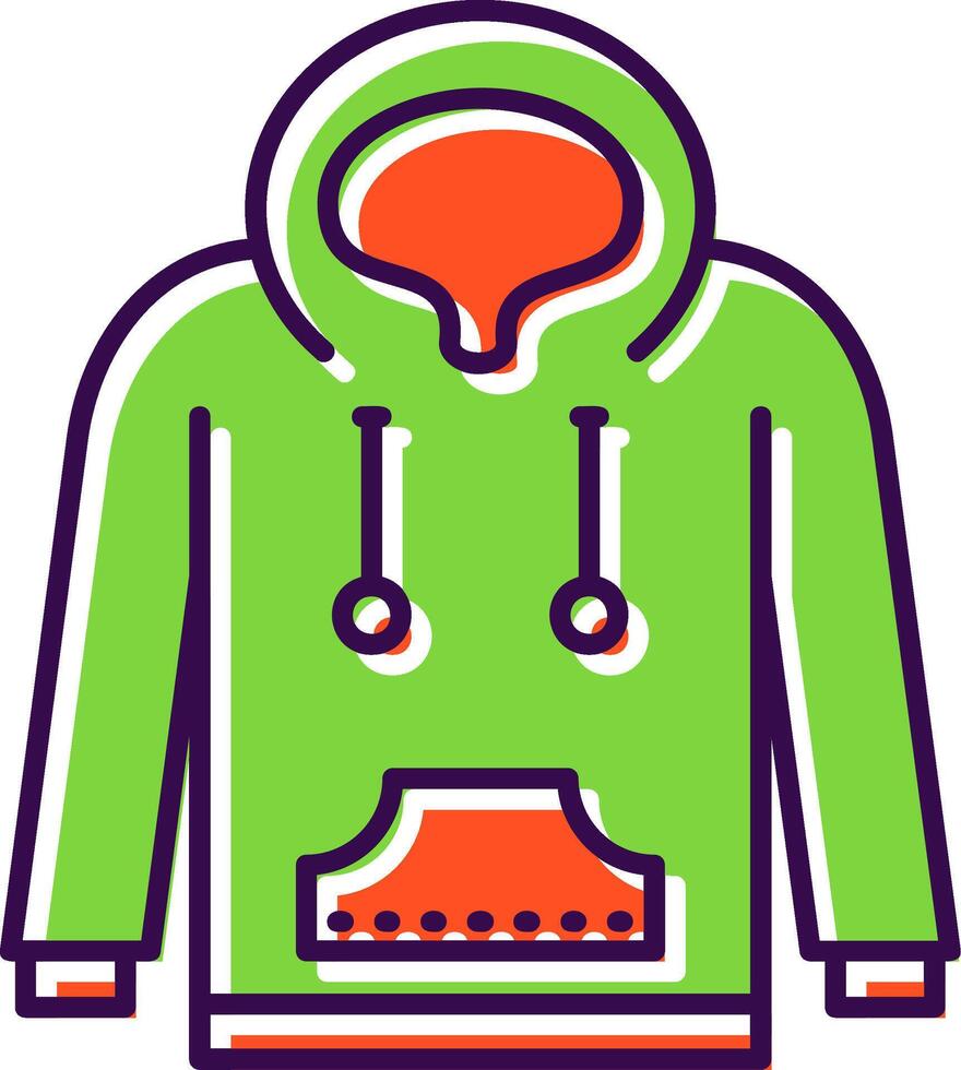 Hoodie Filled Icon vector