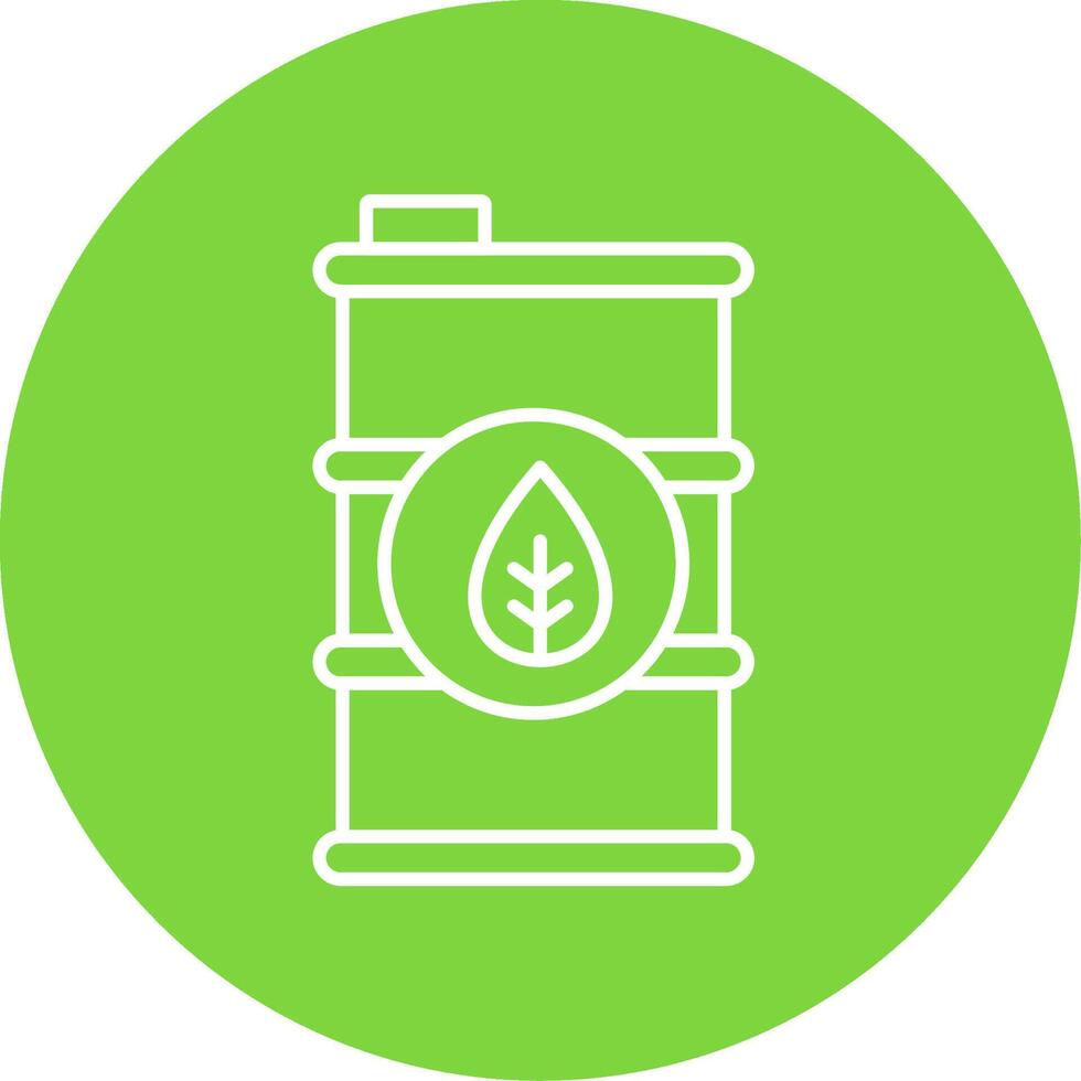 Eco Barrel Line Circle color Icon vector