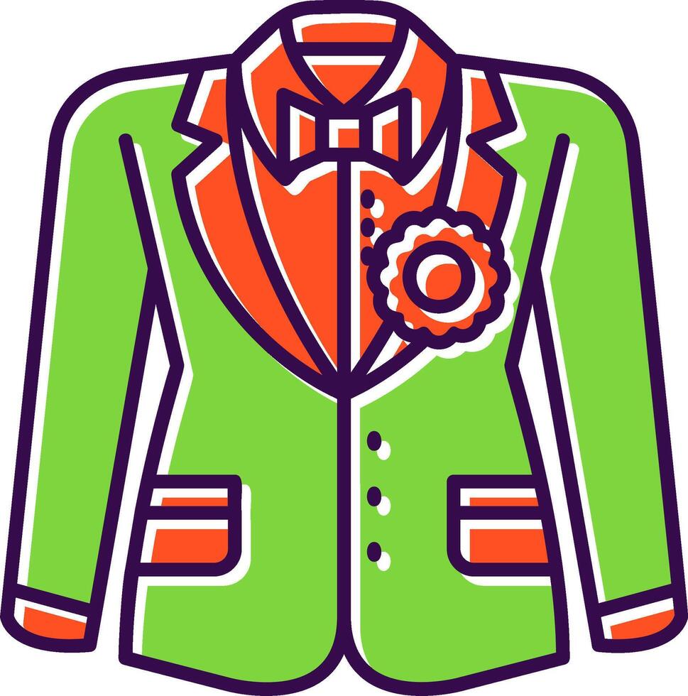 Groom suit Filled Icon vector