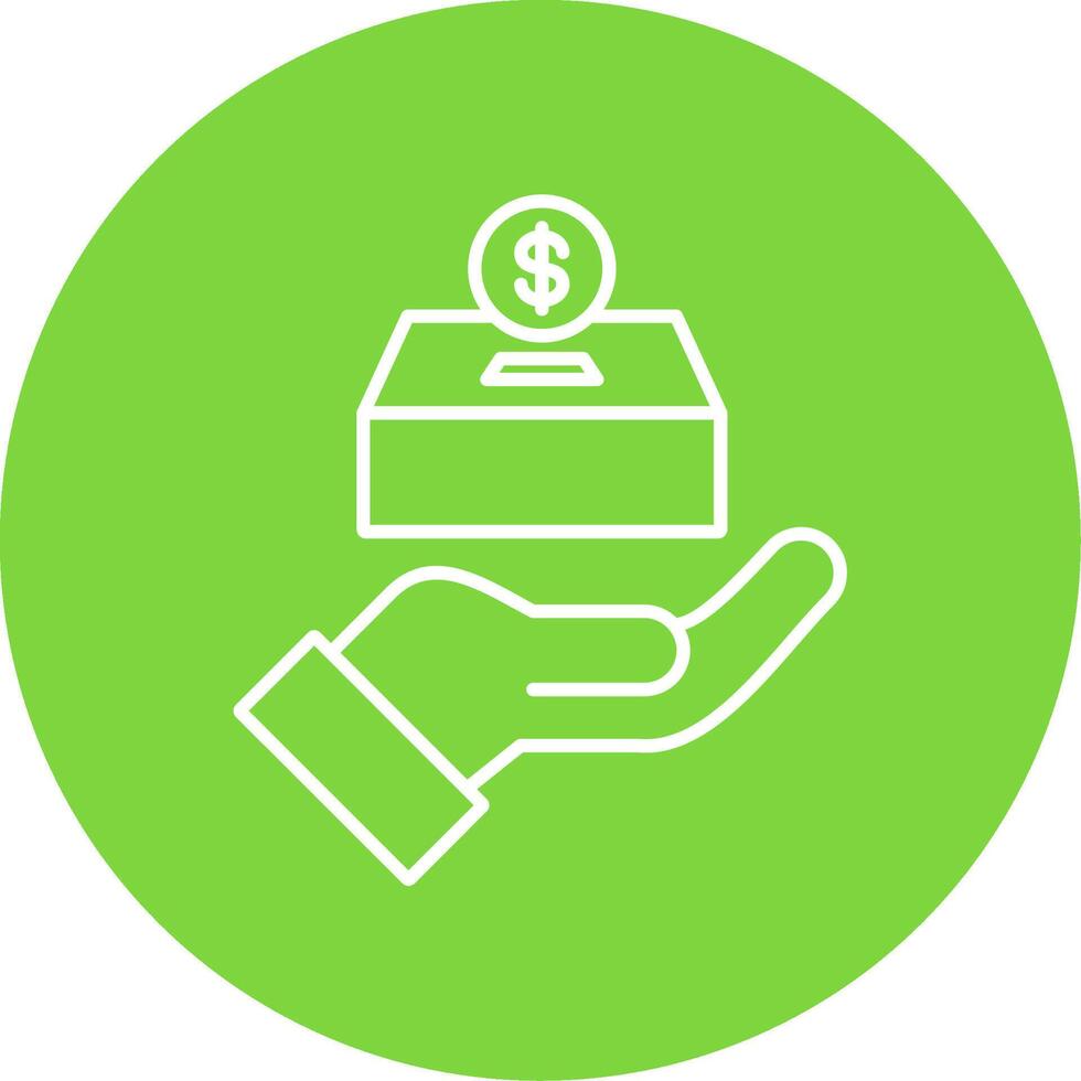Donate Line Circle color Icon vector