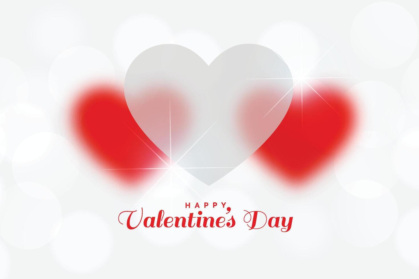valentines day hearts greeting card design vector