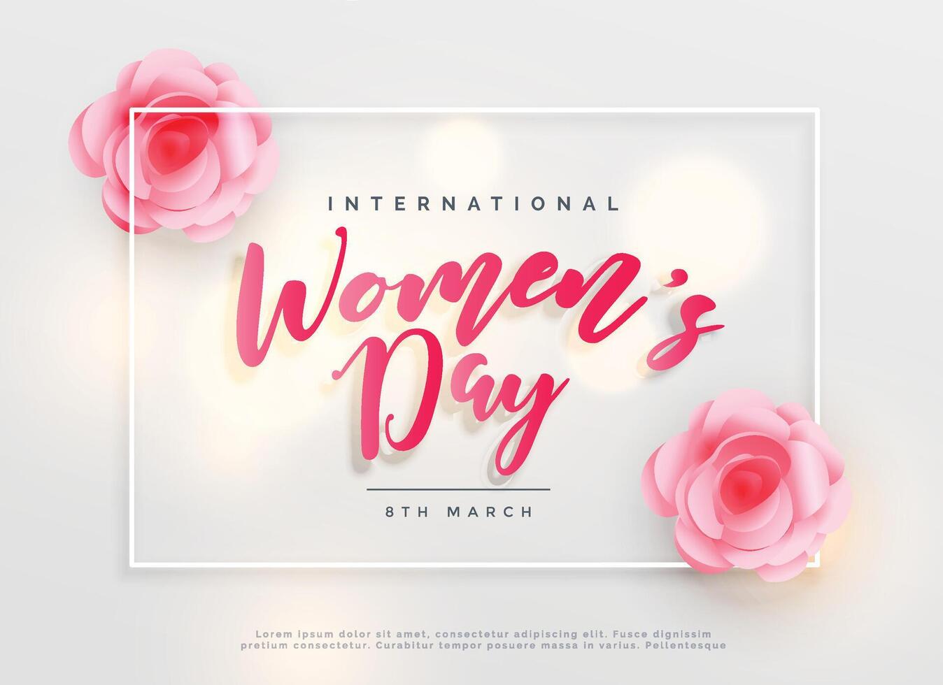 lovely happy women's day international celebration background vector