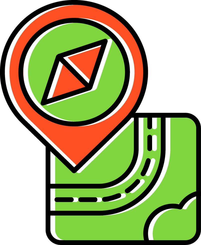 Navigation Filled Icon vector