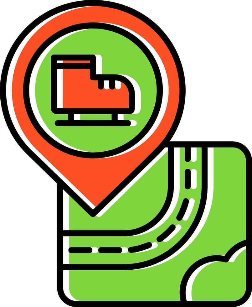 Skate Filled Icon vector