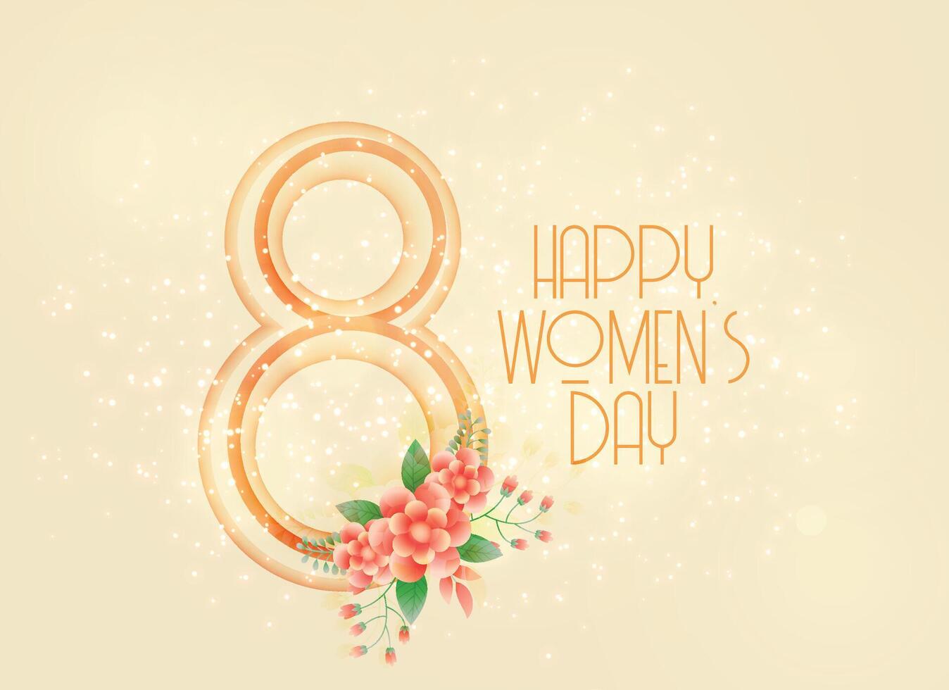 happy women's day march 8th background vector