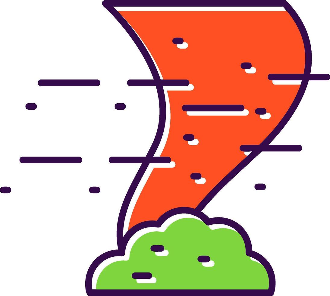 Tornado Filled Icon vector