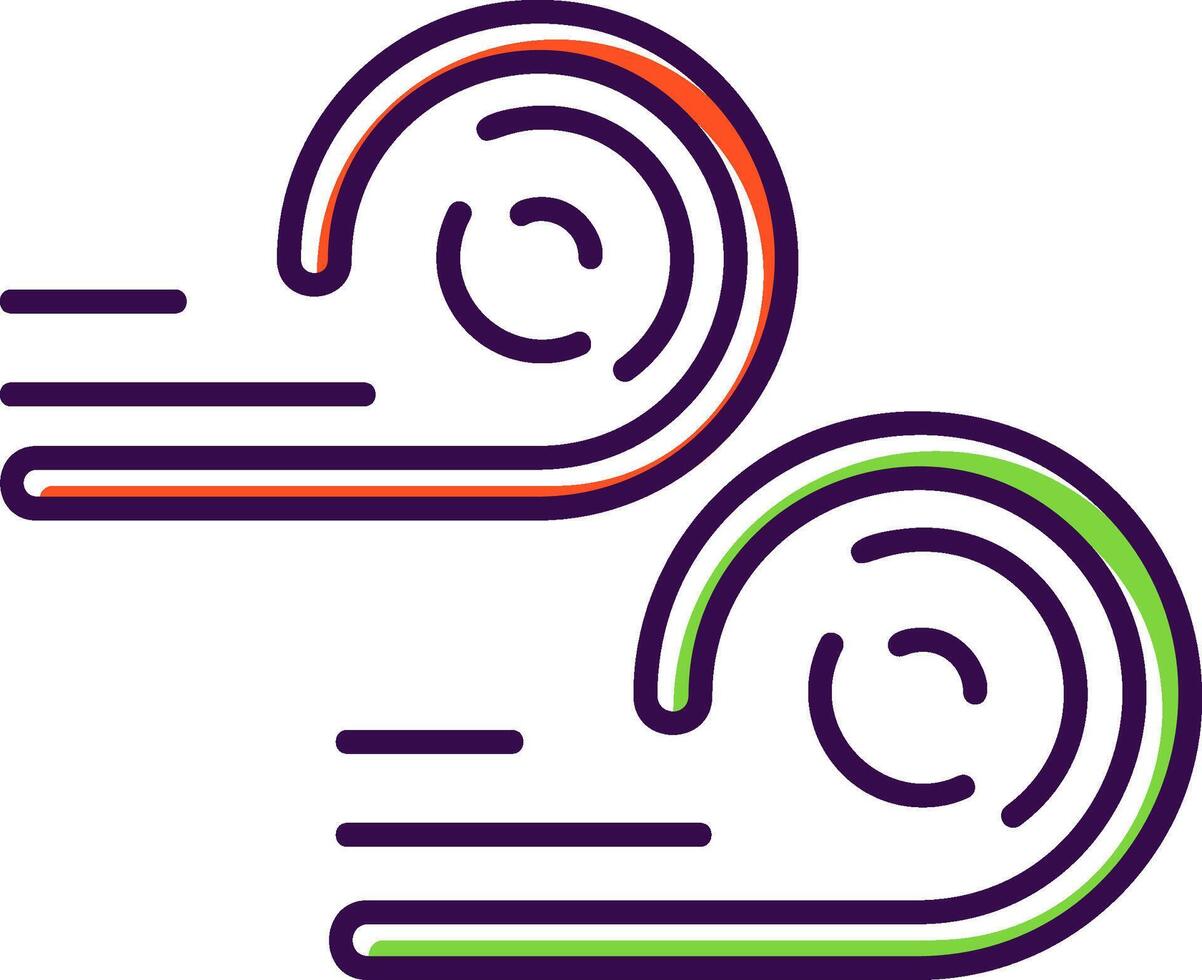 Wind Filled Icon vector