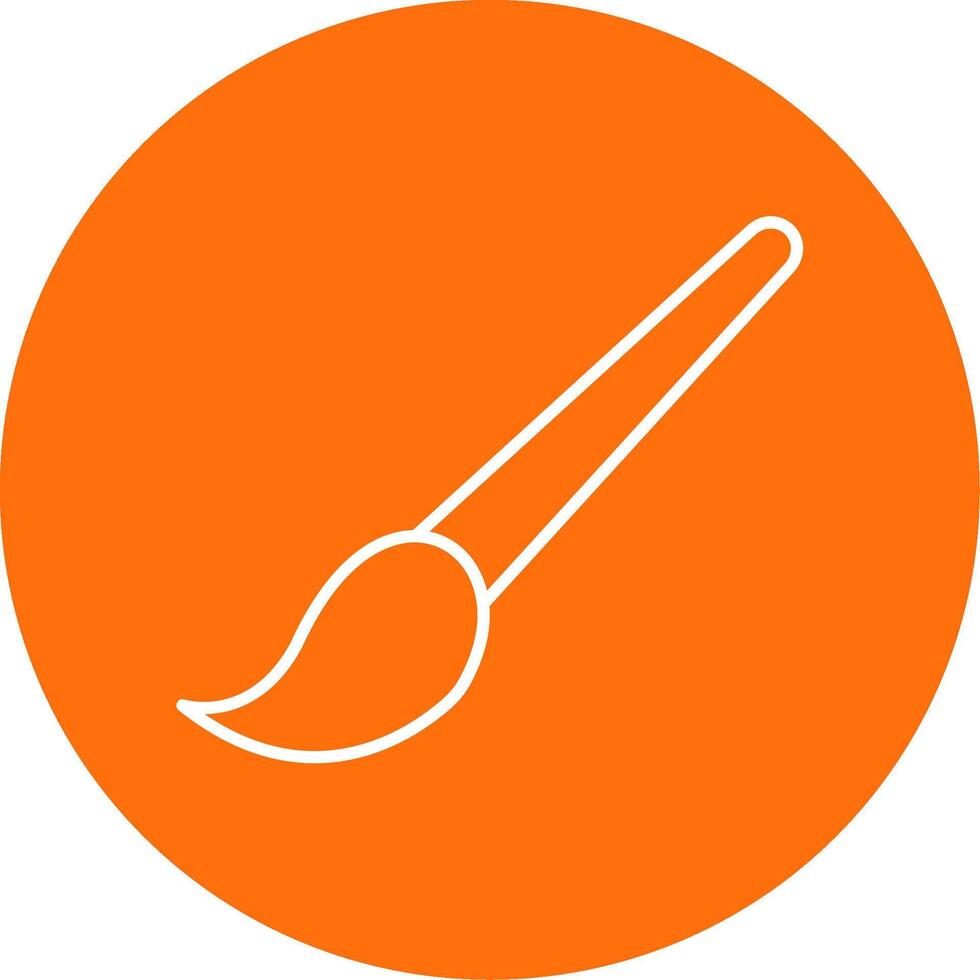 Brush Line Circle color Icon vector