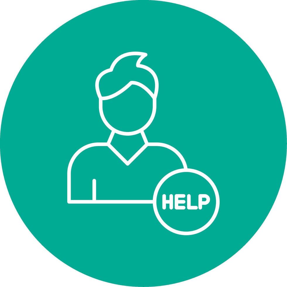 Help Line Circle color Icon vector