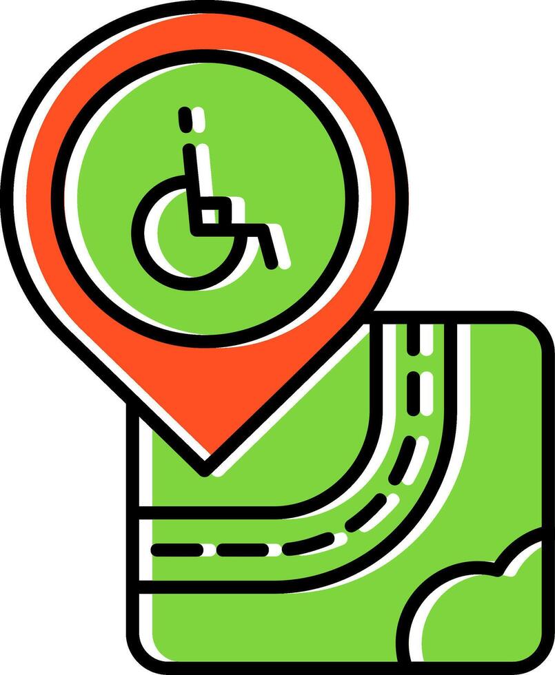 Disabled Filled Icon vector
