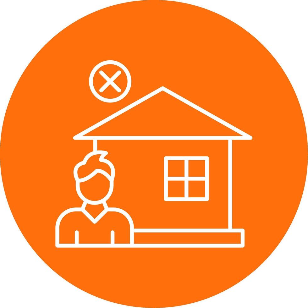 Homeless Line Circle color Icon vector
