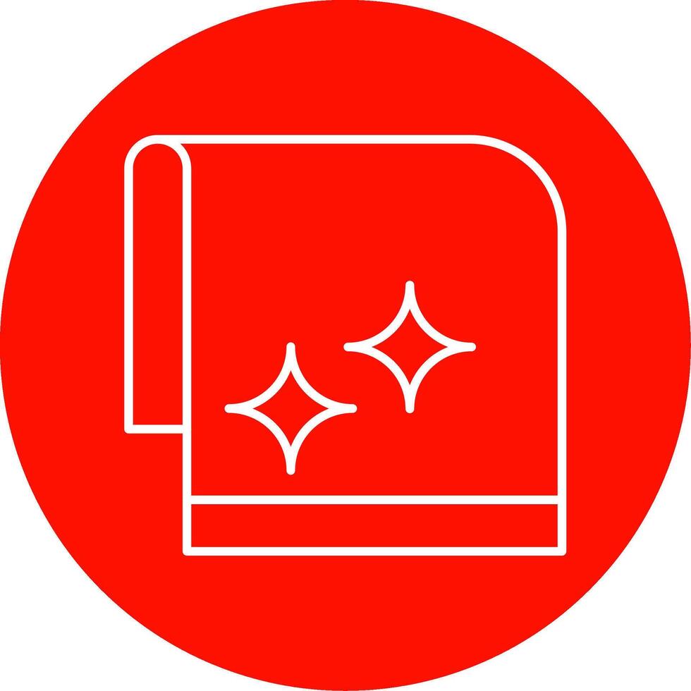 Towel Line Circle color Icon vector