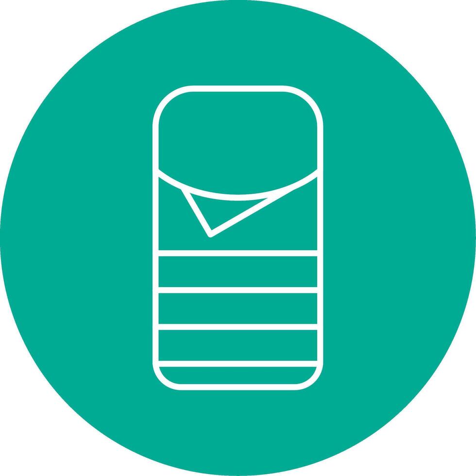 Sleeping Bag Line Circle color Icon vector