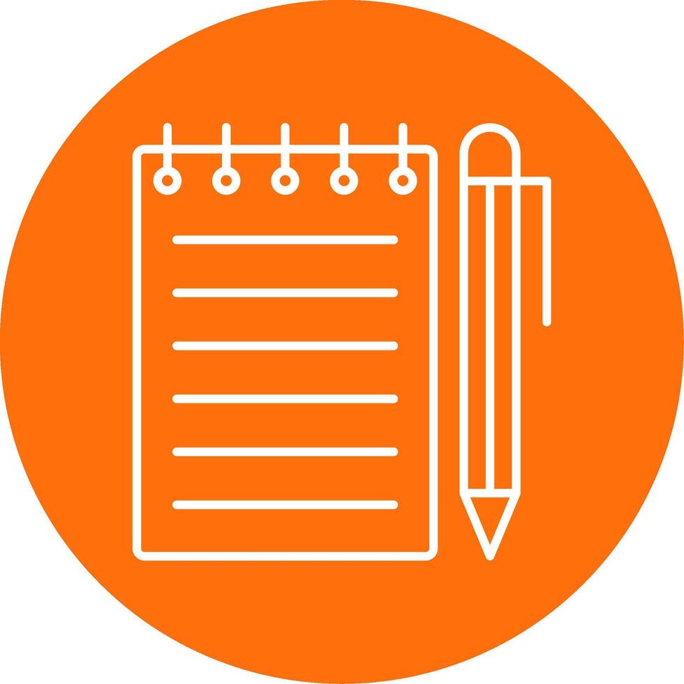 Notebook Line Circle color Icon vector